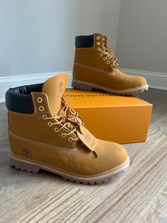 Louis Vuitton x Timberland 6” Ankle Blot in Wheat Monogtam main image 6